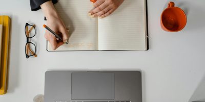 PA Support Administration Shearwater Business Services Lucy LAptop writing